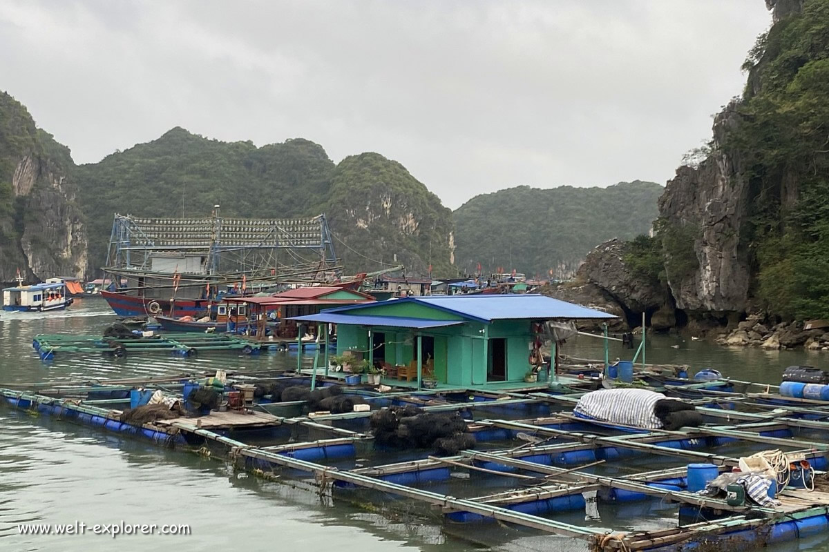 Schwimmendes vietnamesisches Dorf