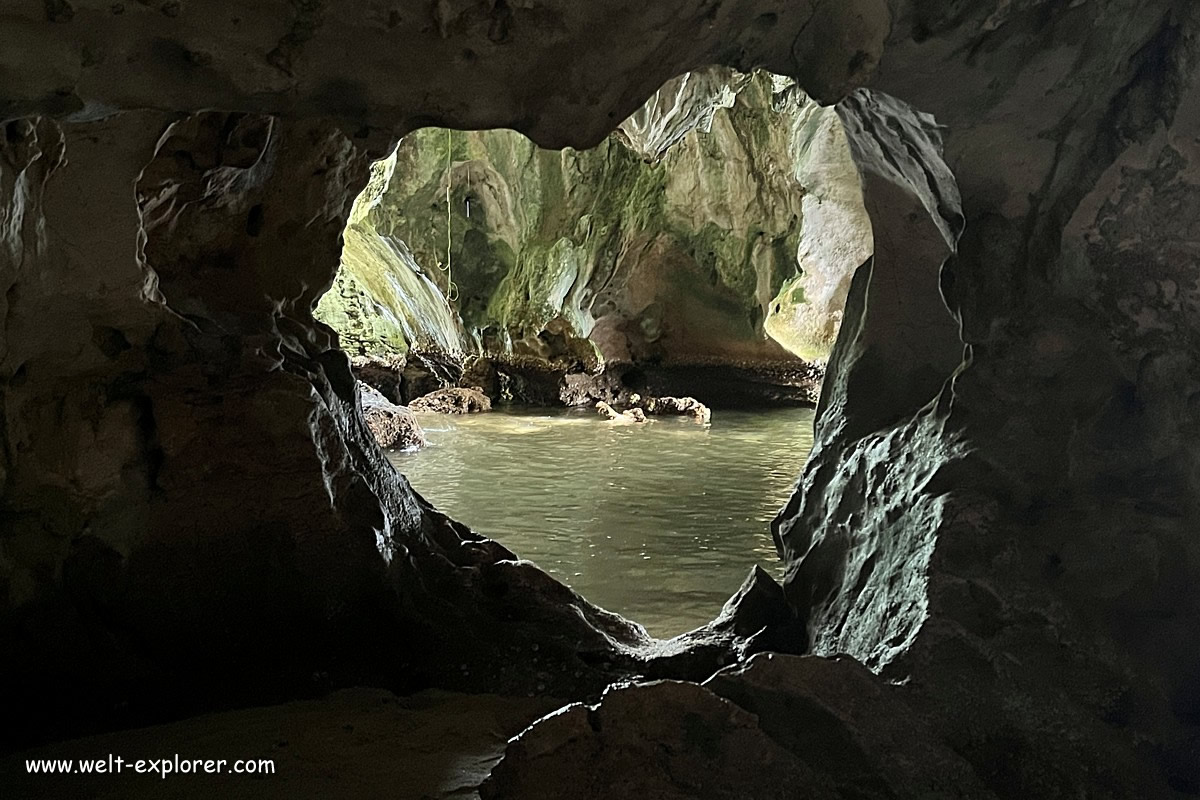 Natürliches Herz in einer Höhle der Taino