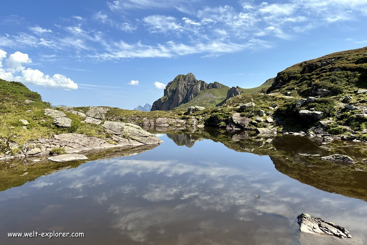 Bergsee auf der 7-Gipfel-Tour am Flumserberg