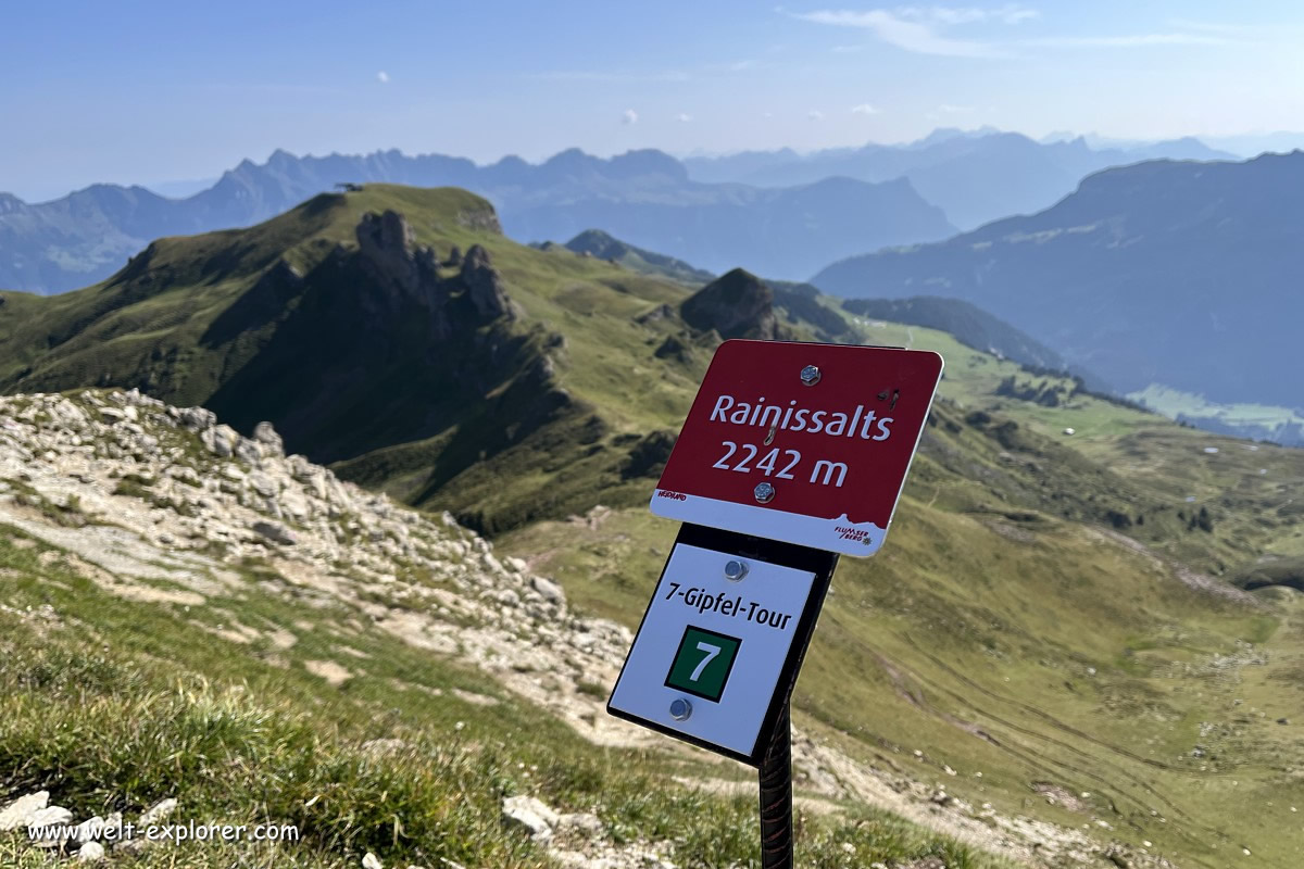 Wanderung zum Rainissalts auf der 7-Gipfel-Tour