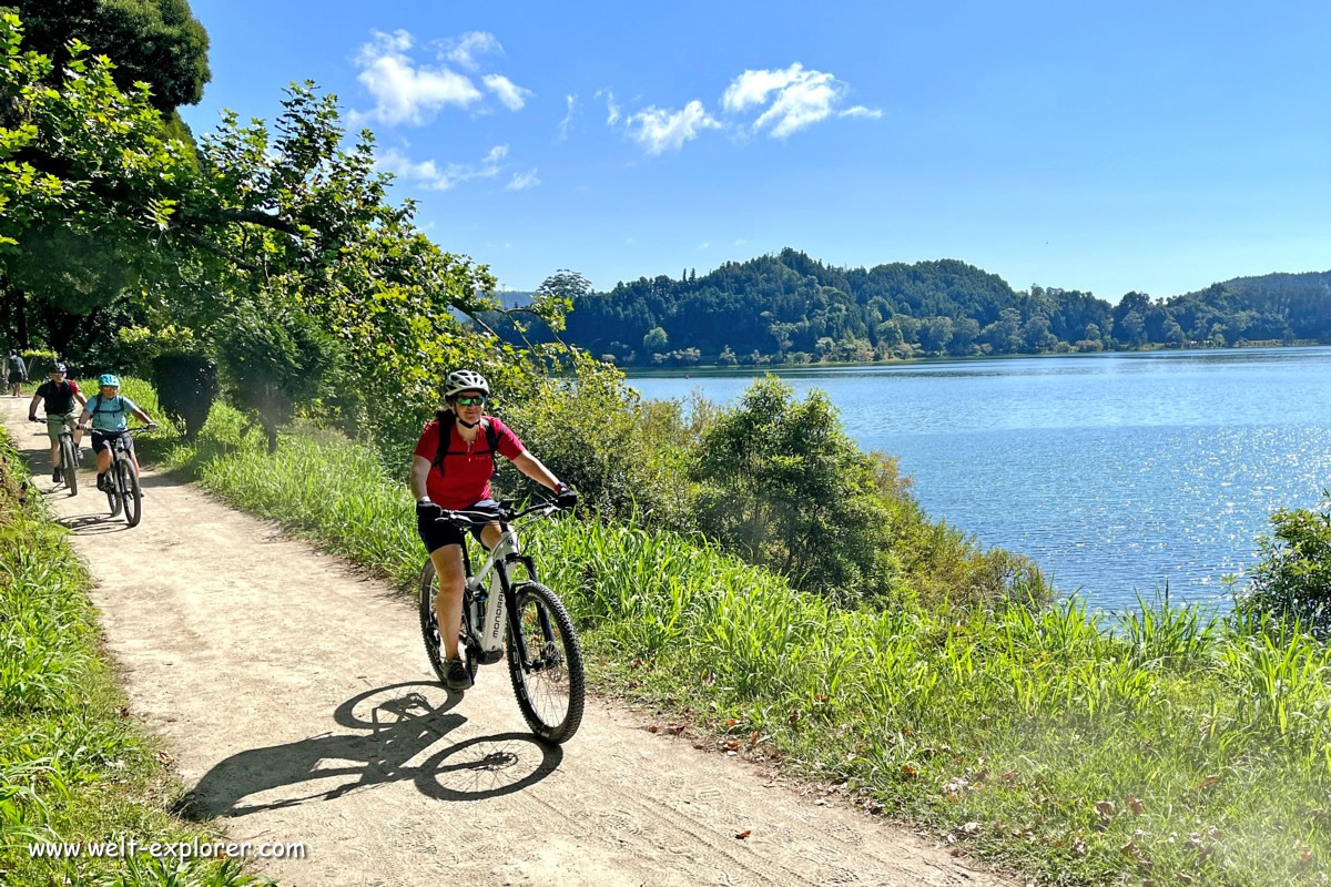 Fahrrad oder Mountainbike Tour entlang der Lagoa das Furnas