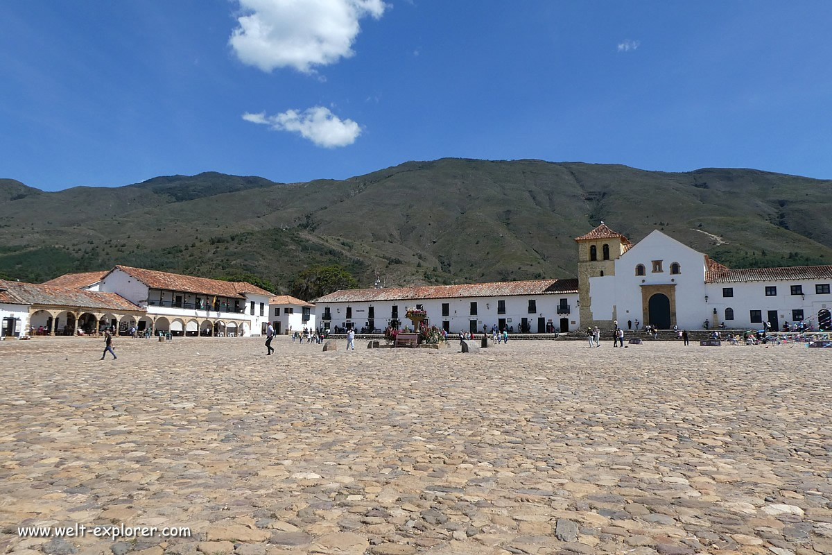 Platz in der kolumbianischen Kolonialstadt Villa de Leyva